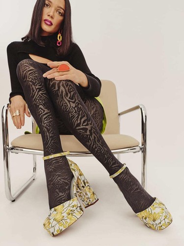 Florales muster strumpfhose - florales,
