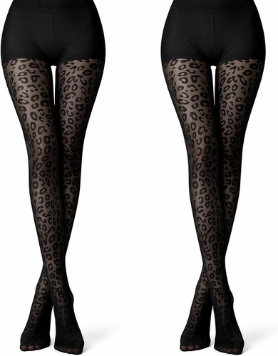 Damen strumpfhose leo muster - strumpfhose,